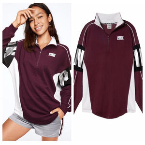 Women's PINK Victoria's Secret Sweatshirt M Maroon White